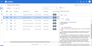 Content Reviews page example