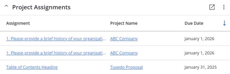 Project Assignments 