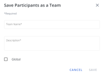 Save participants as a team