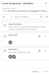 Select Assingment Workflow