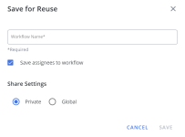 Save for Reuse