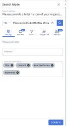 Search Mode Settings