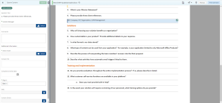How settings appear in the Submit Content page in RFP Projects
