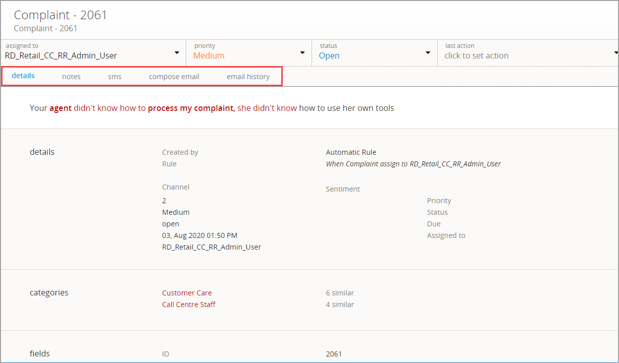 Task details