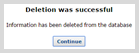 Confirmation message