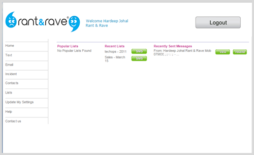 Proactive Communication dashboard