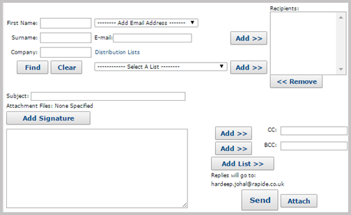 New email form