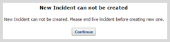New incident message