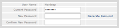Update password form