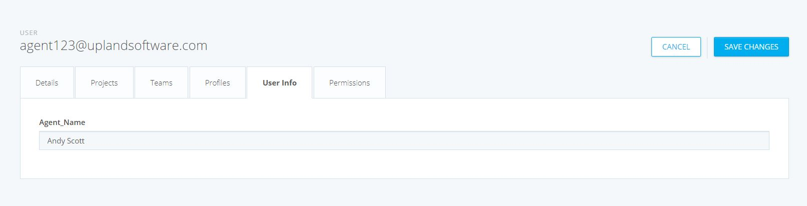 Screenshot of a user account, which shows every tab