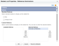 Related List Properties Buttons