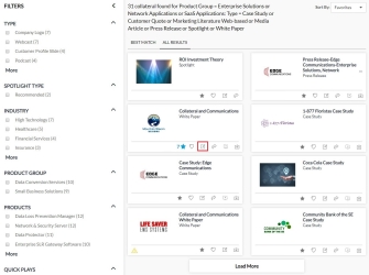 Collateral Search page