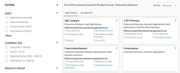 Search Results page