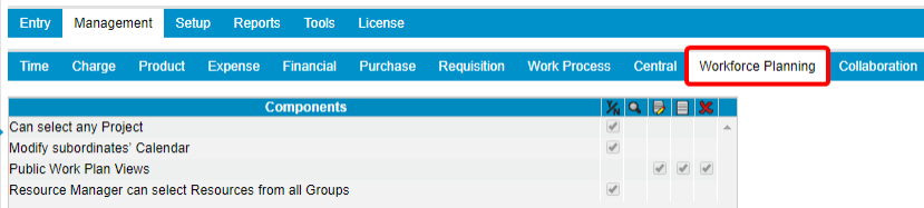 Workforce Planning subtab