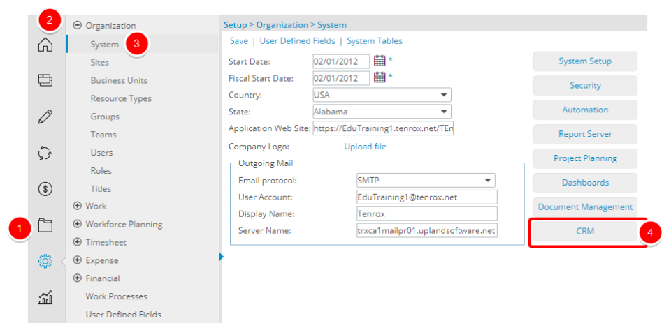 Access Accounting System Page